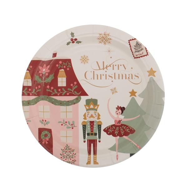 20 Pack Nutcracker Suite Paper Plate - 18cm
