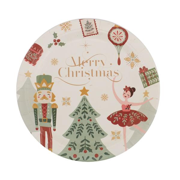20 Pack Nutcracker Suite Paper Plate - 23cm