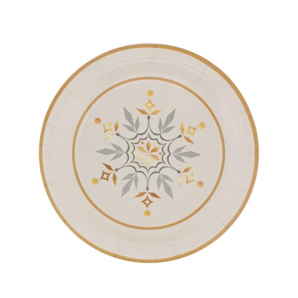 20 Pack Snowflake Paper Plate - 18cm