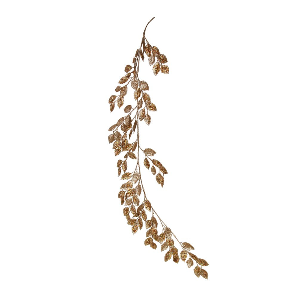 Rose Gold Glitter Leaf Garland- 155cm