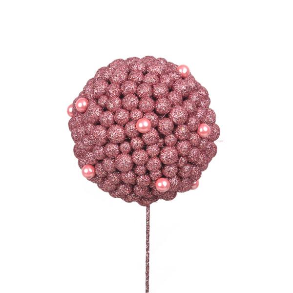 Burgundy Glitter Pearl Finish Ball Pick - 12cm x 30cm
