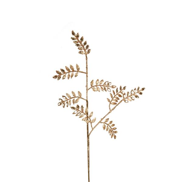 Rose Gold Jewelled Leaf Stem - 70cm