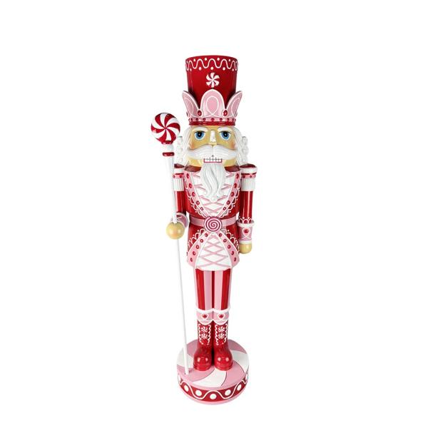 Candy Swirl Polyresin Nutcracker - 93cm