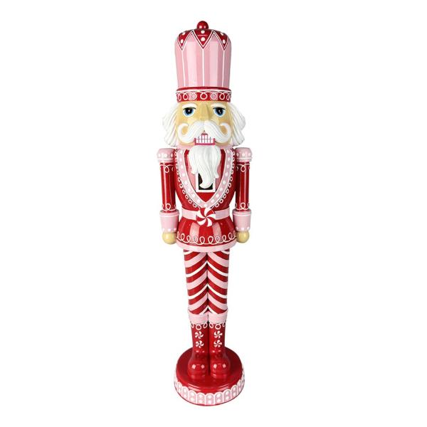 Candy Red Polyresin Nutcracker - 62cm