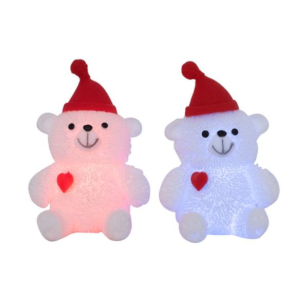 Squishy Light Up Snow Bear - 9cm