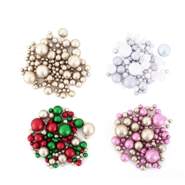 Assorted Size Glitter Balls - 20g
