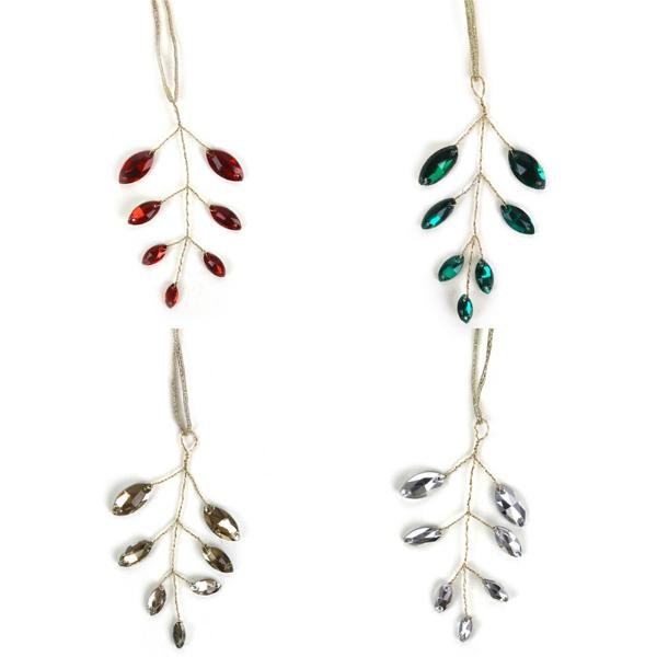 2 Pack Crystal Leaf - 5cm x 7.5cm