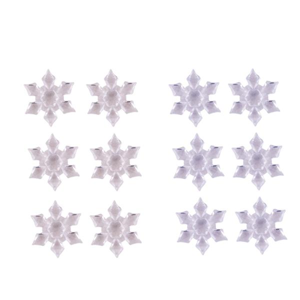 6 Pack Acrylic Snowflake - 4.2cm