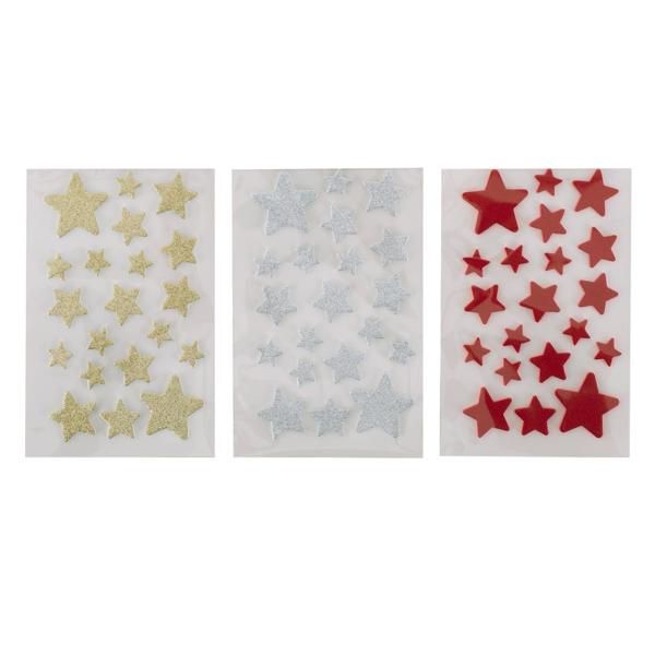 20 Pack Glitter Star Stickers