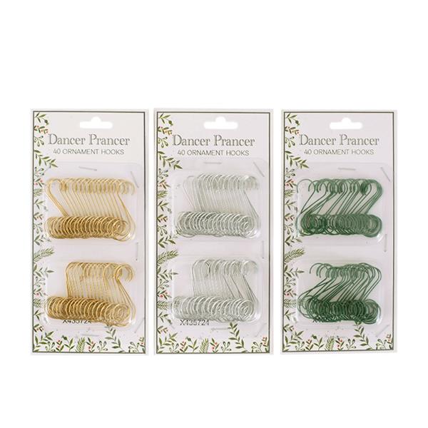 40 Pack Ornament Hooks