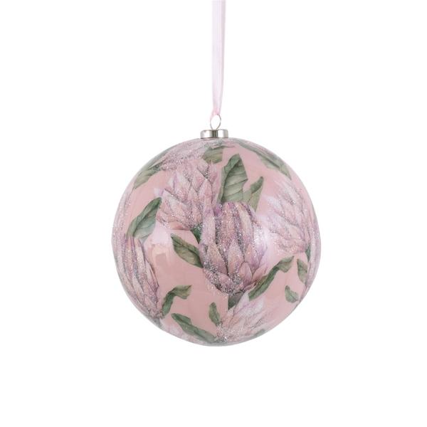 Pink Protea Bauble - 10cm