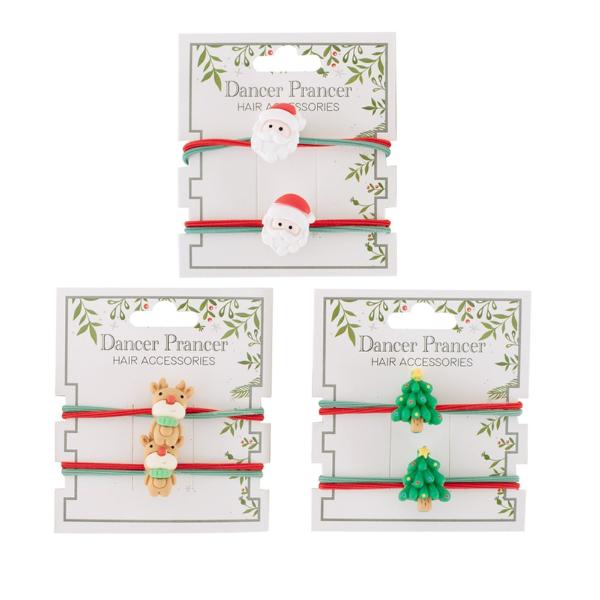 2 Pack Christmas Hair Ties