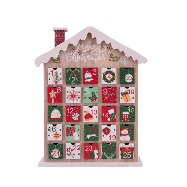 Mdf Advent Cottage - 23cm x 29cm x 7cm