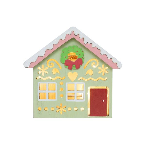 Mint Candy House Light Up - 13.5cm x 13cm x 8cm