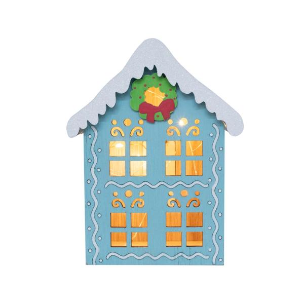 Blue Candy House Light Up - 12cm x 16cm x 8cm