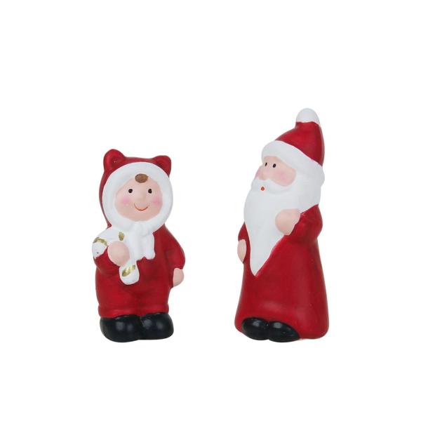Mini Polyresin Santa In Gift Bag
