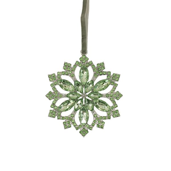 Green Crystal Tree Ornament - 10cm