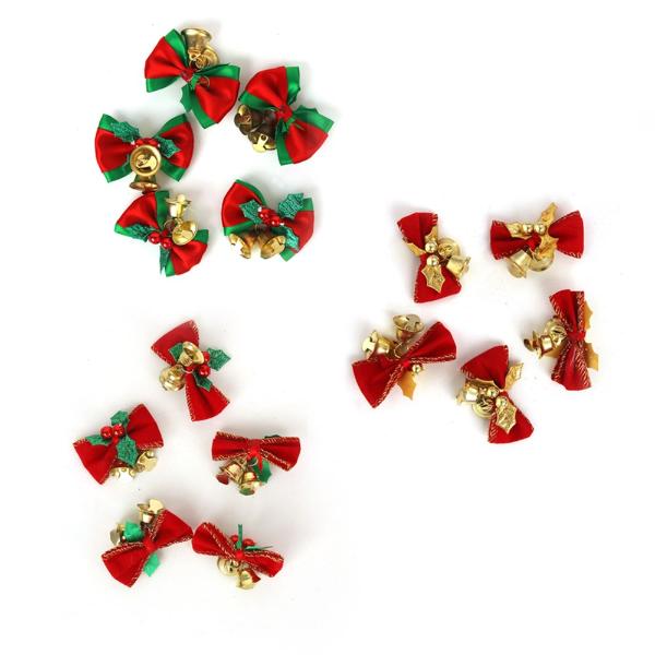 5 Pack Diy Bells With Bow
