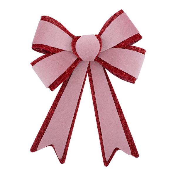 Pink & Red Bow - 22cm x 32cm