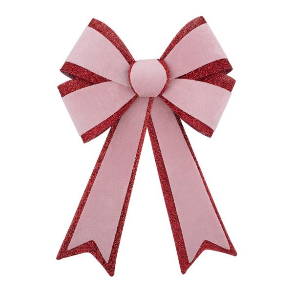 Pink & Red Bow - 30cm x 43cm