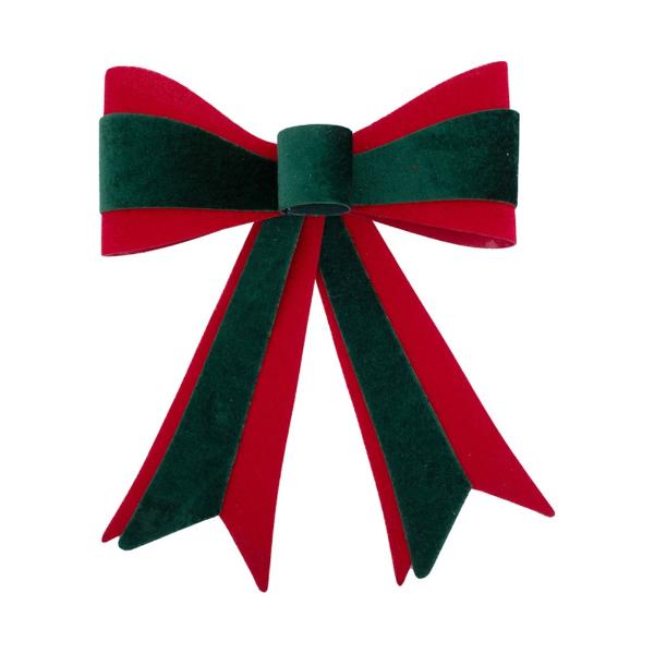 Red & Green Bow - 24cm x 32cm