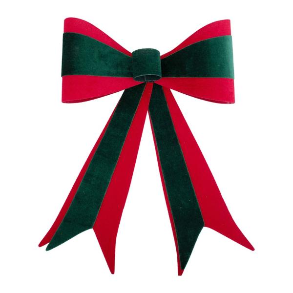 Red & Green Bow - 33cm x 46cm