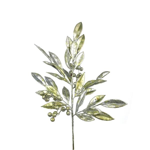 Mint Glitter Berry Stem - 62cm