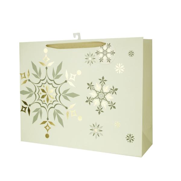 X Large Snowflake Horizontal Gift Bag - 42cm x 12cm x 30cm