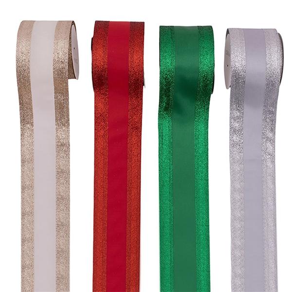 Christmas Satin Ribbon - 6.3cm x 500cm
