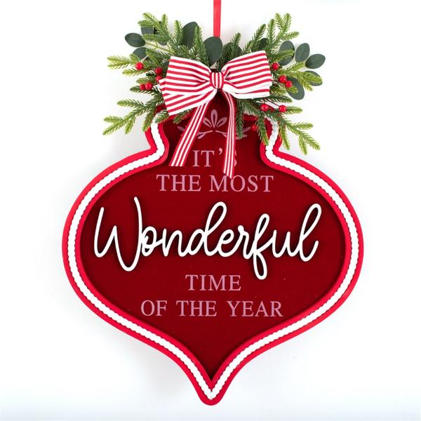 It The Most Wonderful Time Of The Year Sign - 39cm x 2cm x 33.5cm