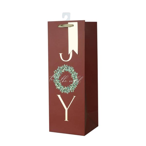 Joy To The World Horizontal Bottle Bag - 13cm x 36cm x 12cm