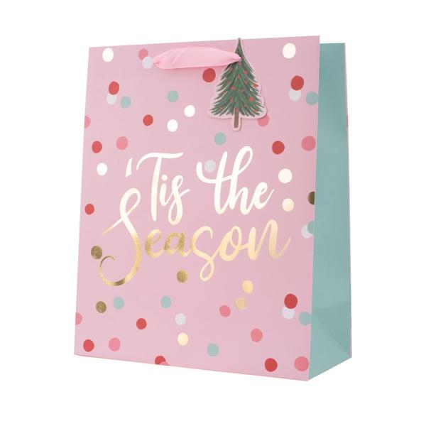 Large Tis The Season Gift Bag - 26cm x 32cm x 12cm