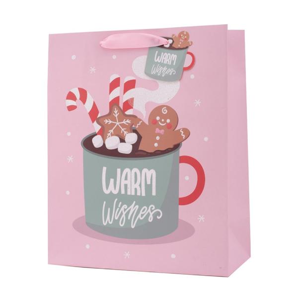Large Warm Wishes Gift Bag - 26cm x 32cm x 12cm