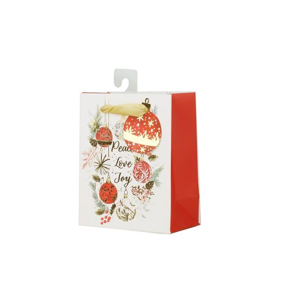 Small Peace Love Joy Gift Bag - 11.1cm x 13.7cm x 6.2cm