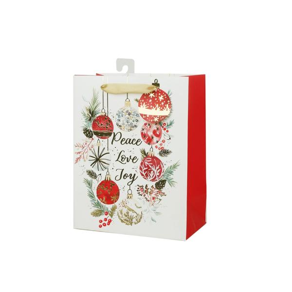 Medium Peace Love Joy Gift Bag - 18cm x 23cm x 10cm