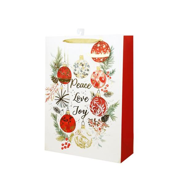 X Large Peace Love Joy Gift Bag - 30cm x 42cm x 12cm