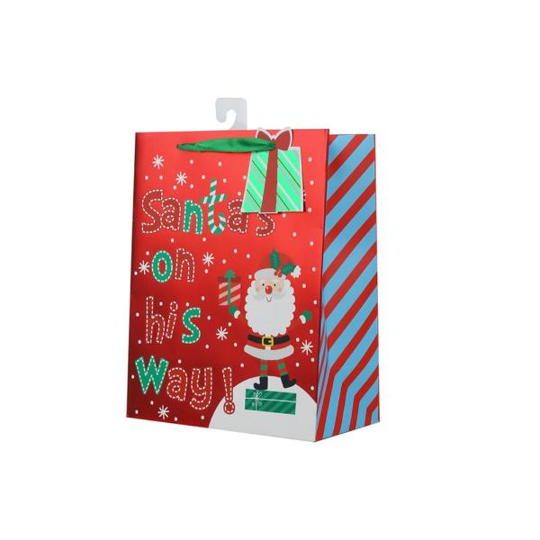 Medium Santas On His Way - 18cm x 23cm x 10cm
