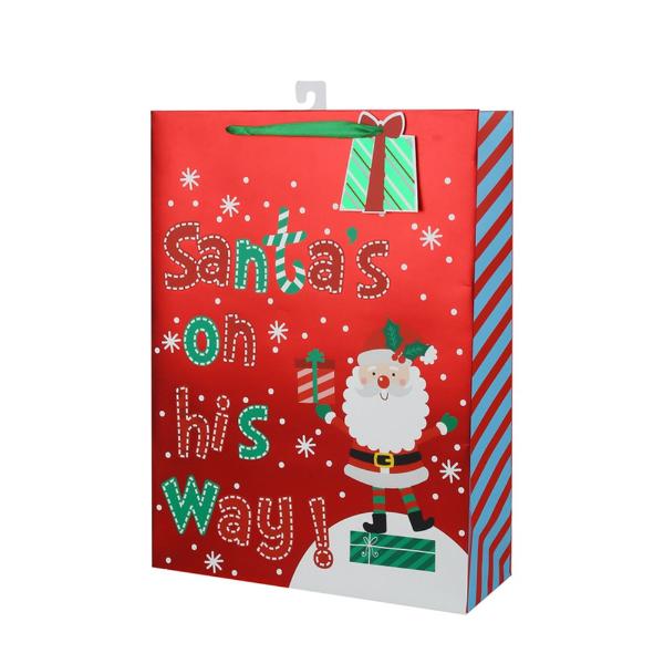 X Large Santas On His Way - 30cm x 42cm x 12cm