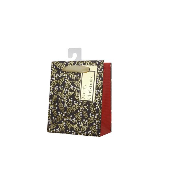 Small Mistletoe Gift Bag - 11.1cm x 13.7cm x 6.2cm
