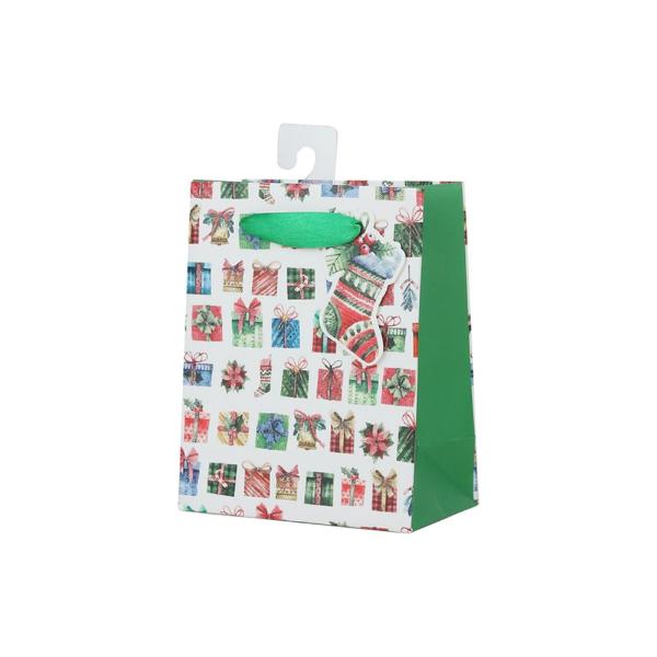 Small Christmas Gift Bag - 11.1cm x 13.7cm x 6.2cm