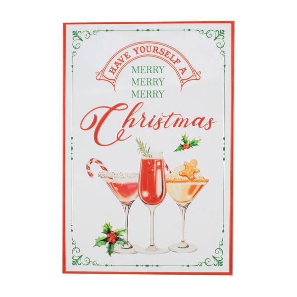 Christmas Wall Metal Art - 31cm x 2cm x 46cm