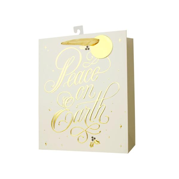 Large Peace On Earth Gift Bag - 26cm x 32cm x 12cm