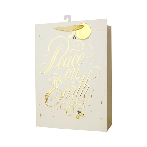 X Large Peace On Earth Gift Bag - 30cm x 44cm x 12cm