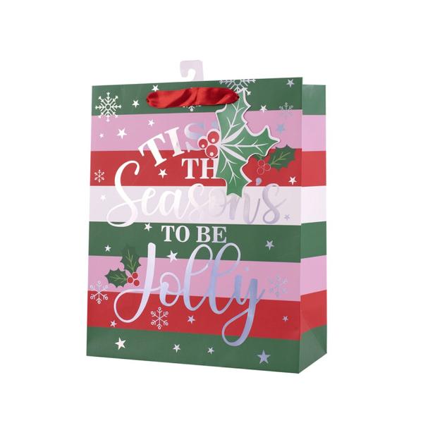 Large Tis The Season Gift Bag - 26cm x 32cm x 12cm
