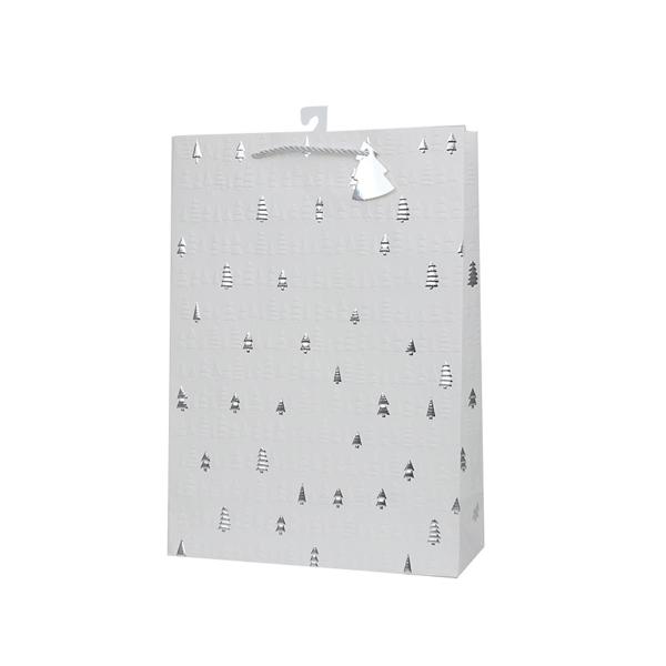 X Large Silver Tree Gift Bag - 30cm x 42cm x 12cm