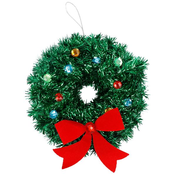 Diamonte Tree Wreath - 16cm