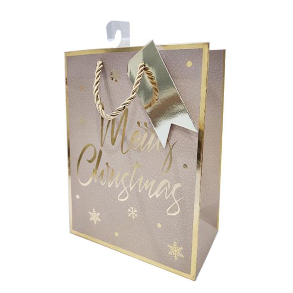Gold Merry Christmas Gift Bag - 32cm x 26cm x 10cm
