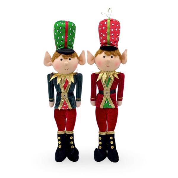 Christmas Plush Standing Nutcracker - 14cm x 10cm x 57cm