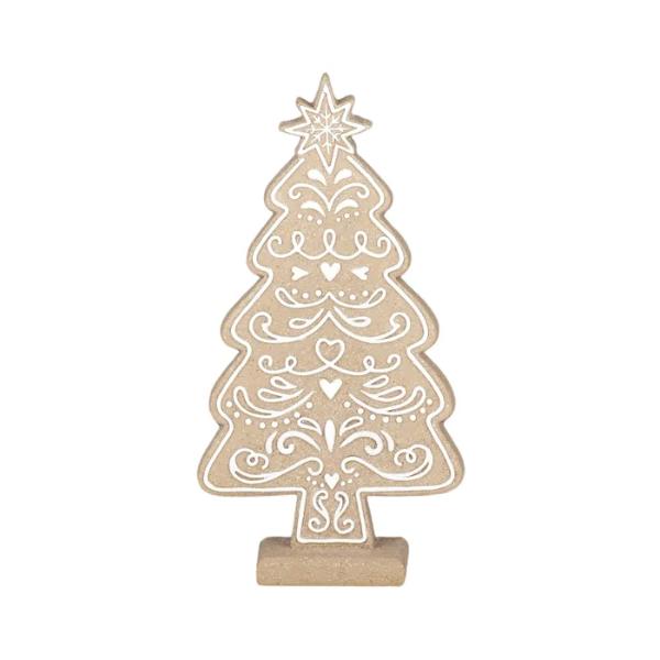 Gingerbread Tree Poly 12x5x23cm Brown