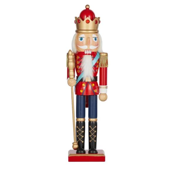 Multi Colour Wooden Nutcracker - 9cm x 8cm x 38cm